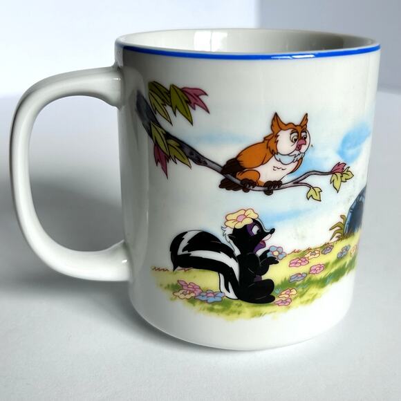 Vintage Disney Bambi & Thumper Ceramic Coffee Mug Disneyland Made in Japan - Picture 2 of 5